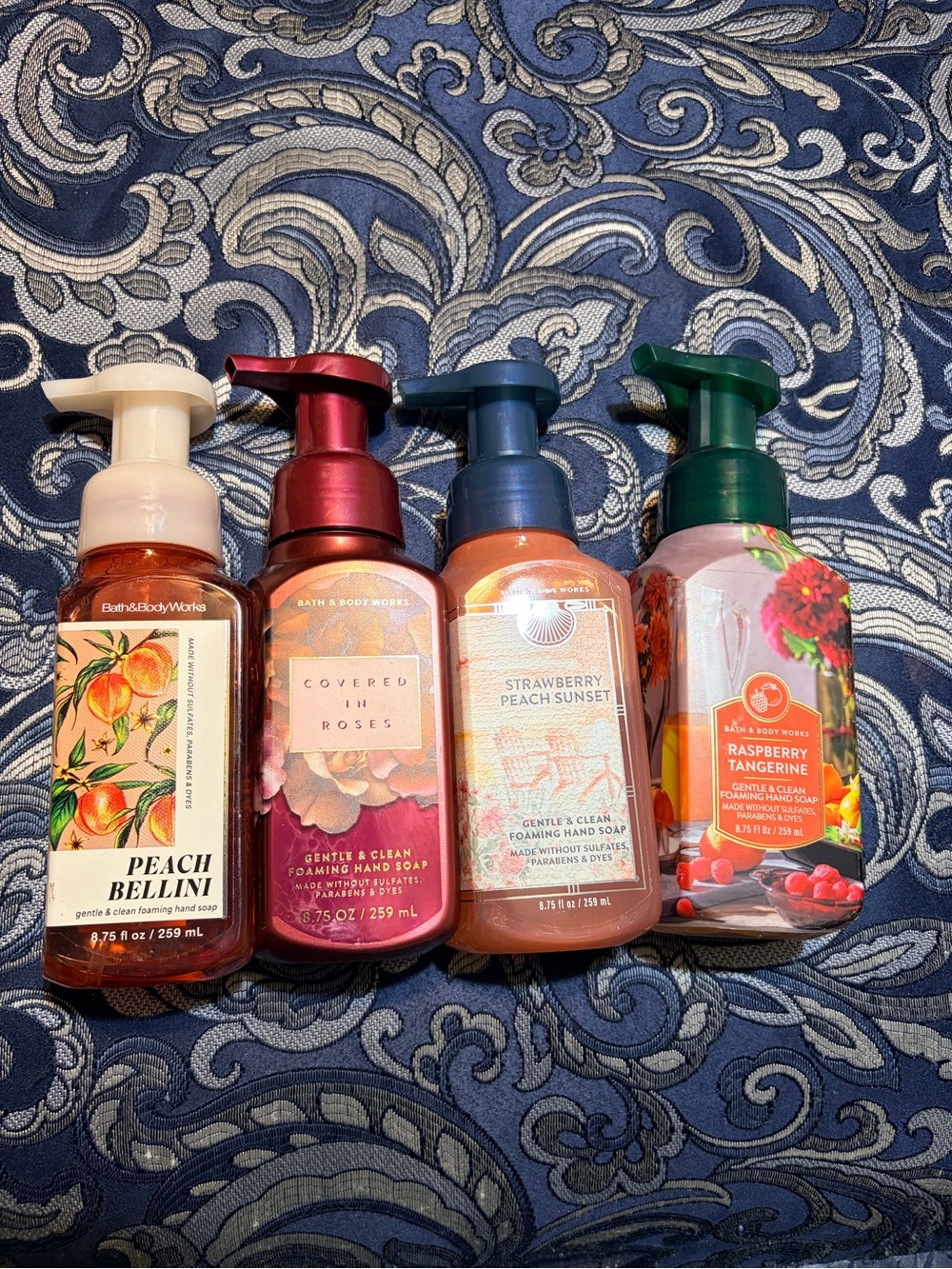 Bath & Body Works Multi-Scent Foaming Hand Soap Set - Peach, Red, Blue, Green